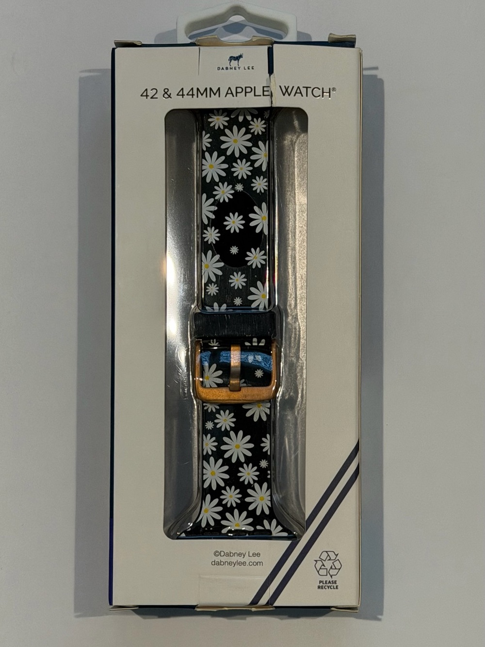Dabney Lee Daisy Darling Silicone Watch Band - Black, White, Rose Gold